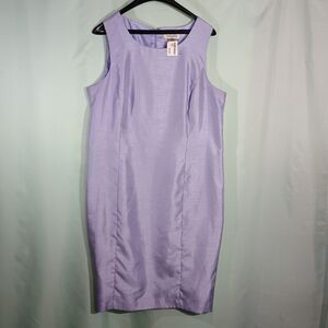 Womens Lavender Sheath Dress Sleeveless Knee Length Elegant Work Office Dress